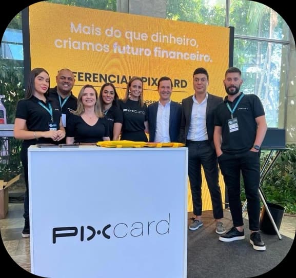 Equipe PixCard no evento da APM